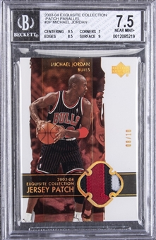 2003-04 UD "Exquisite Collection" Patch Parallel #3-P Michael Jordan Game Used Patch Card (#08/10) – BGS NM+ 7.5